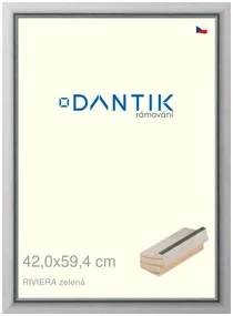 DANTIK rám na obraz 42x59,4 | RIVIERA zelená (Plexi Čiré)