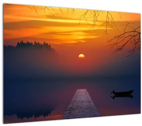 Obraz mostu pri západe slnka (70x50 cm)