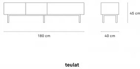 TEULAT ARISTA TV skrinka Biela