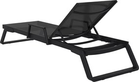 TROPIC ARM záhradné lehátko black/black