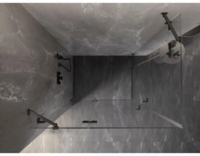 Mexen Lunar Duo, výklopný sprchový kút 100 x 95 cm, 8mm číre sklo, profil grafit brúsený, 834-100L-095P-66-00