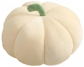 Dekoračný vankúš v tvare tekvice PUMPKIN 35 cm, krémový