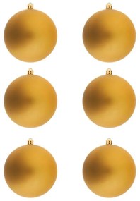 DECOLED Plastová guľa, 10 cm, zlatá, 6x matná