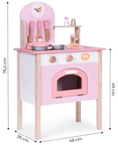 Detská kuchynka s 8 doplnkami, ružová | ECOTOYS
