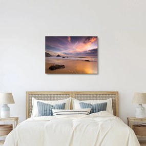 Sklenený obraz - Praia da Adraga (70x50 cm)