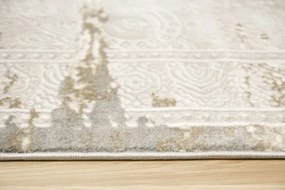 Koberec Adana J0028 ornament / rám, sivý / krémový