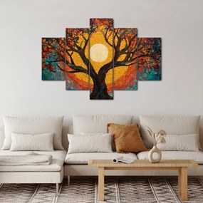Obraz - Slnko v korune stromu života (150x105 cm)
