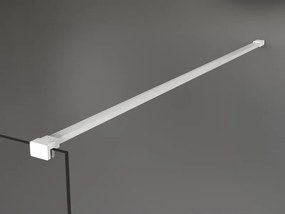Mexen Kioto, Walk-In sprchová zástena 110 x 200 cm, grafit 8 mm, biely profil, 800-110-101-20-40