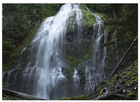 Sklenený obraz vodopádu (70x50 cm)
