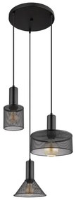 Globo 15648-3H - Luster na lanku JEDD 3xE27/60W/230V čierna