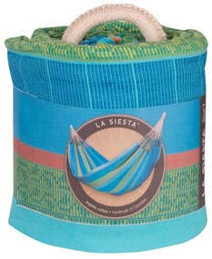 La Siesta FLORA KINGSIZE STRIPES - hojdacia sieť so zdvojenými vláknami, ktoré zaisťujú vysokú nosnosť hamaky, 100 % organická bavlna