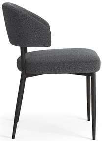 IRIS Antracit [Tmavosivá] (tkanina Basel 19) – MODERNÁ ČALÚNENÁ STOLIČKA DO OBÝVAČKY/JEDÁLNE BOHO