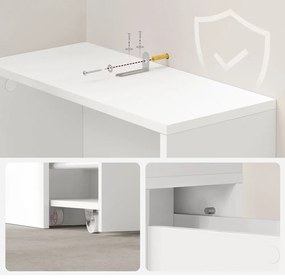 Výsuvná kúpeľňová skrinka s 2 bočnými policami 134.4x40x18 cm