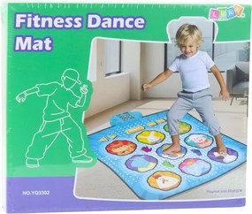 LEAN Toys Interaktívna tanečná podložka Zvieratá Svetlá LED Hudba Modrá