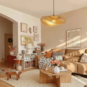 Immax 08269L - Luster na lanku HILO 1xE27/40W/230V pr. 60 cm bambus