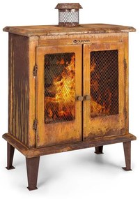 Flame Locker, ohnisko, vintage záhradný krb, 58 x 30 cm, oceľ, hrdzavý vzhľad