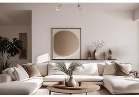 Bodové svietidlo Hugo, 2x béžové/zlaté kovové tienidlo, (možnosť polohovania)