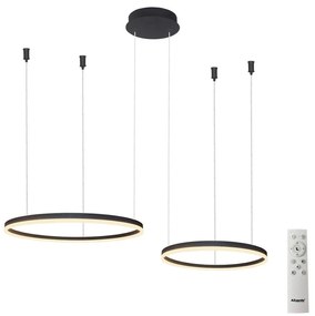 Azzardo AZ4978 - LED Stmievateľný luster na lanku HALO LED/90W/230V čierna + DO AZ4978