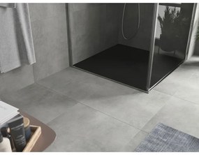 Mexen Hugo, štvorcová sprchová vanička SMC 100 x 100 cm, čierna, čierna krytka, 42701010-B
