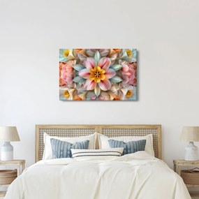 Obraz - Kaleidoskopický kvet (90x60 cm)