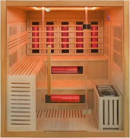 BPS-koupelny Kombinovaná sauna 2v1 HYD-7586 - Infrasauna + fínska sauna 180x160, 4-5 osôb