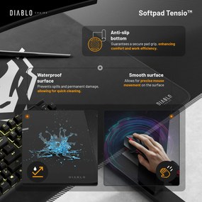 Výškovo nastaviteľný stôl Diablo X-Tensio 1400 čierny