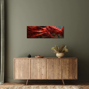Obraz - Drak (s hodinami) (90x30 cm)