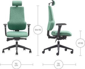 Ergonomická kancelárska stolička MOSH Elite F – zelená