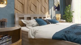 Posteľ s úložným priestorom Tema Box 180x200 cm, šedý buk