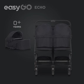 Hlboká mäkká vanička pre detský kočík EasyGo Echo Ebony Black