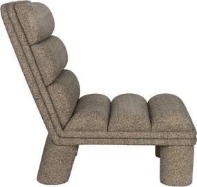 Taupe kreslo z textílie buklé Fern – Dutchbone
