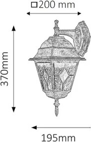 Outdoor nástenná lampa Tiffany Rabalux 8181 MONACO IP43