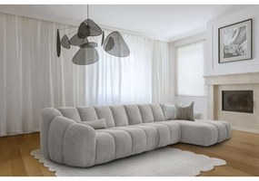 Svetlosivá rohová pohovka (pravý roh/s leňoškou) Shell – Miuform