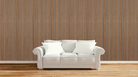 Drevený akustický panel, 2400 x 600 mm, čierny podklad, dub sonoma