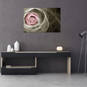 Obraz - Abstraktné ruže svetlo ružová (90x60 cm)