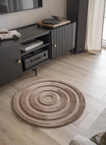 Kúpeľňový koberček MOYO CIRCLE hnedý kruh