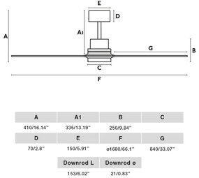 FARO 33463DC - LED Stropný ventilátor LANTAU LED/12W/230V pr. 168 cm + DO