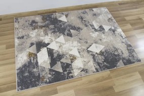 Koberec Zer Lux B595A lesklý béžový/sivý