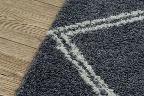 Koberec BERBER ASILA B5970, sivo - biely, strapce, Maroko Shaggy