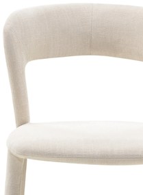 Čalouněná designová jídelní židle Calma světle béžová
