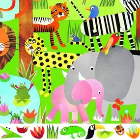 Vyhľadávacie puzzle s plagátom – Jungle – 35 ks