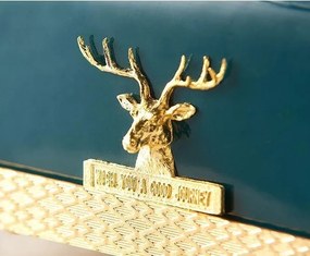 Kombinovaný stojan na vreckovky kov+keramika zelený