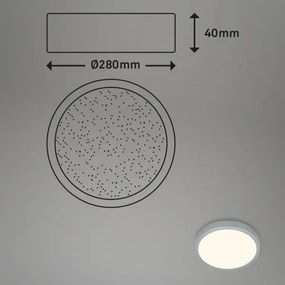 Briloner 3701-014 - LED Stmievateľné stropné svietidlo RUNA LED/18W/230V + DO