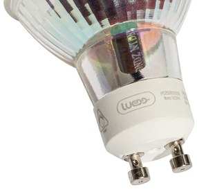 Sada 5 stmievateľných LED žiaroviek GU10 50 mm v Kelvinoch, číra, 4,5 W, 345 lm, 2000 – 2700 K