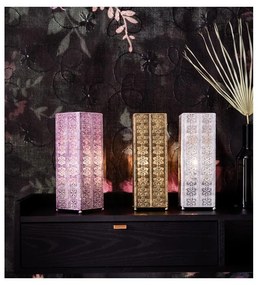 Sivá stolová lampa Markslöjd Agra, výška 33,5 cm