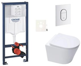 Závesný wc set do ľahkých stien / predstenová montáž SAT Infinitio SIKOGRSIN10ASH0
