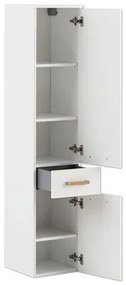 Kúpeľňová skrinka vysoká Möbelpartner Duo biela 32,7 x 160,1 x 35,3 cm