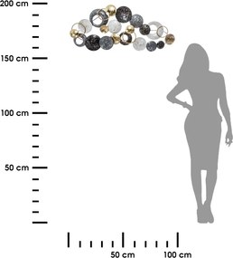 Kovová dekorácia na stenu Liam 93x43 cm