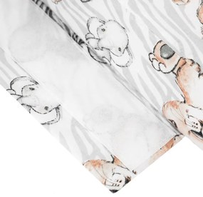 Cestovná postieľka DREAMER zebra / lev / slon