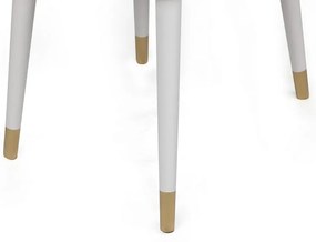 Súprava jedálenských stoličiek Hugo Cream and White, 4 sj
